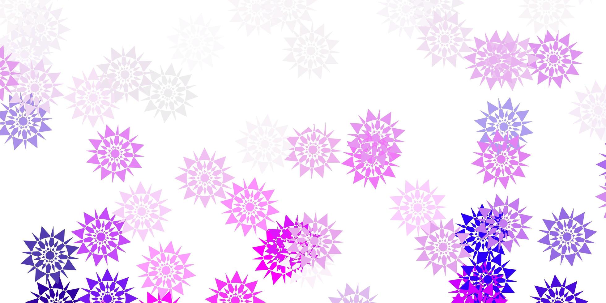 Light purple pink vector background with christmas snowflakes