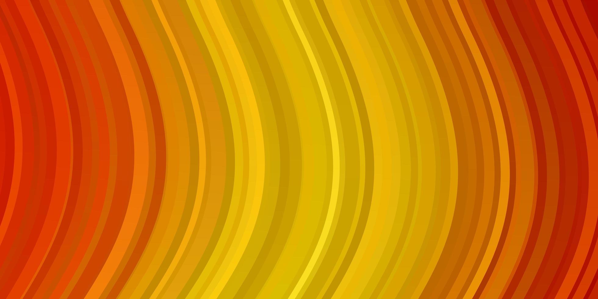 Light Orange vector background with curved lines