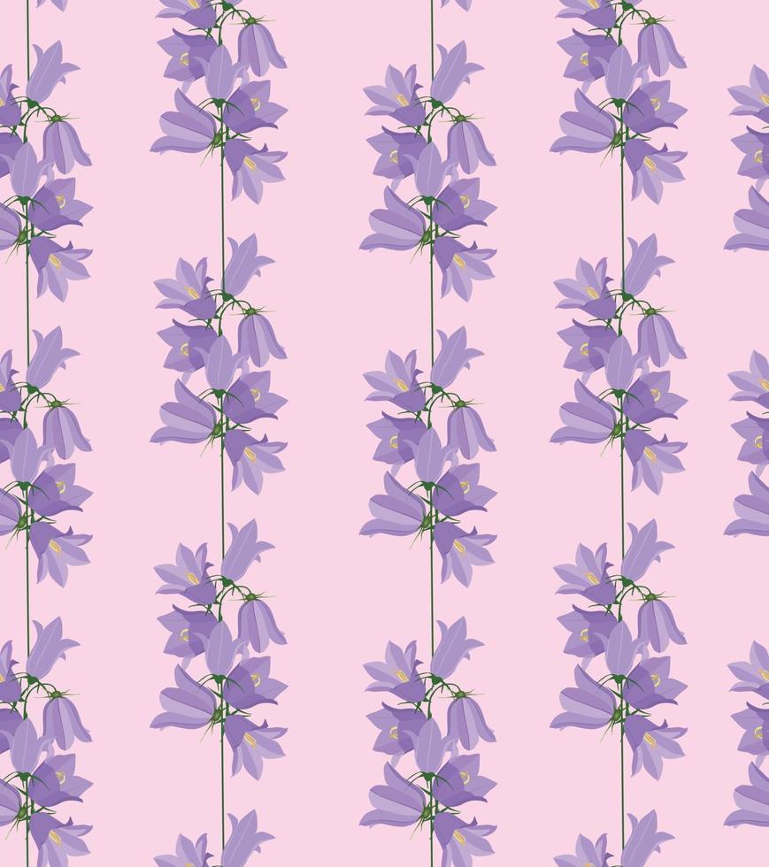 patrón floral sin fisuras flor bluebell antecedentes vector