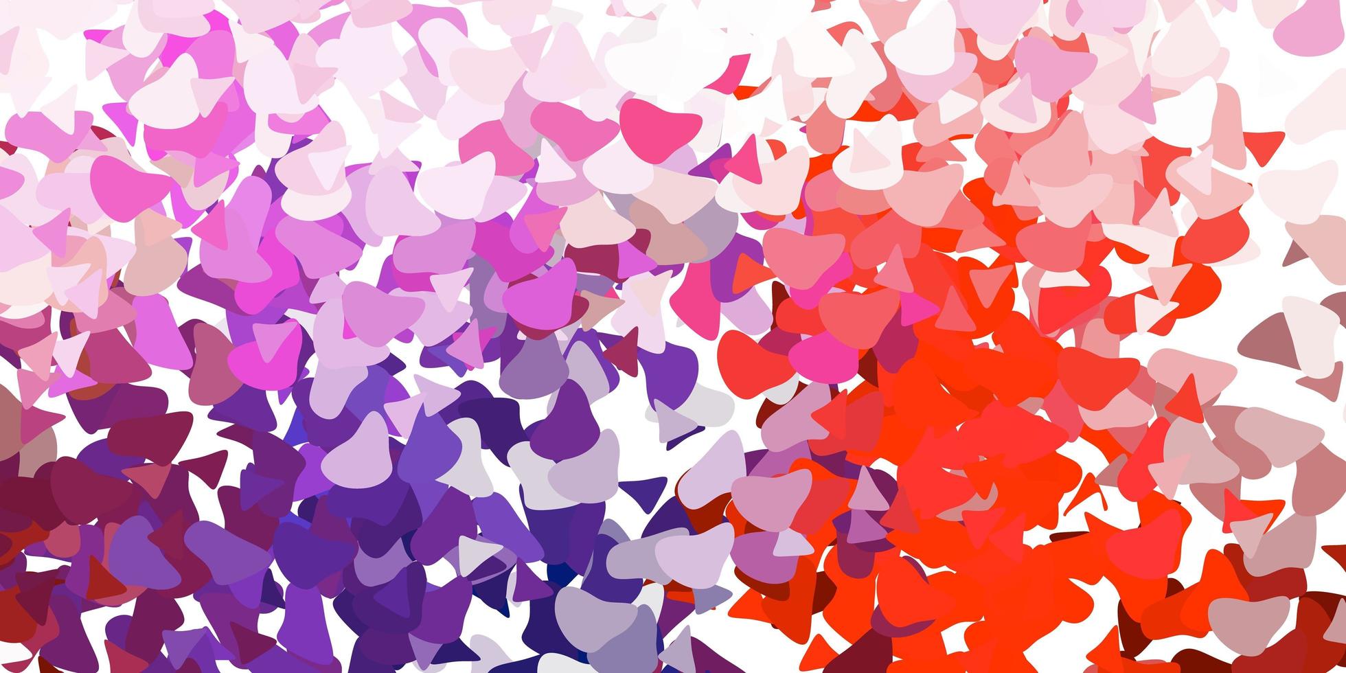 Light pink red vector pattern with abstract shapes