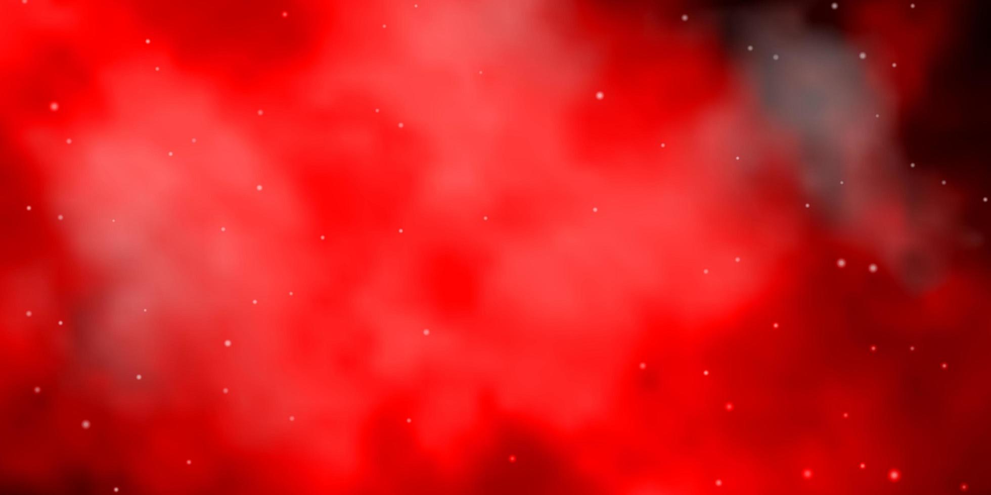 Dark Red vector texture with beautiful stars