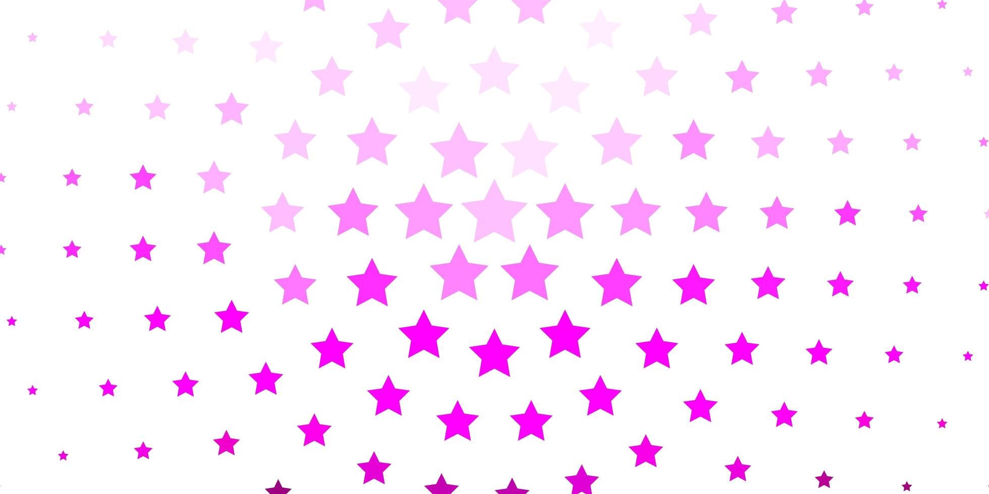 Light Purple Pink vector pattern with abstract stars