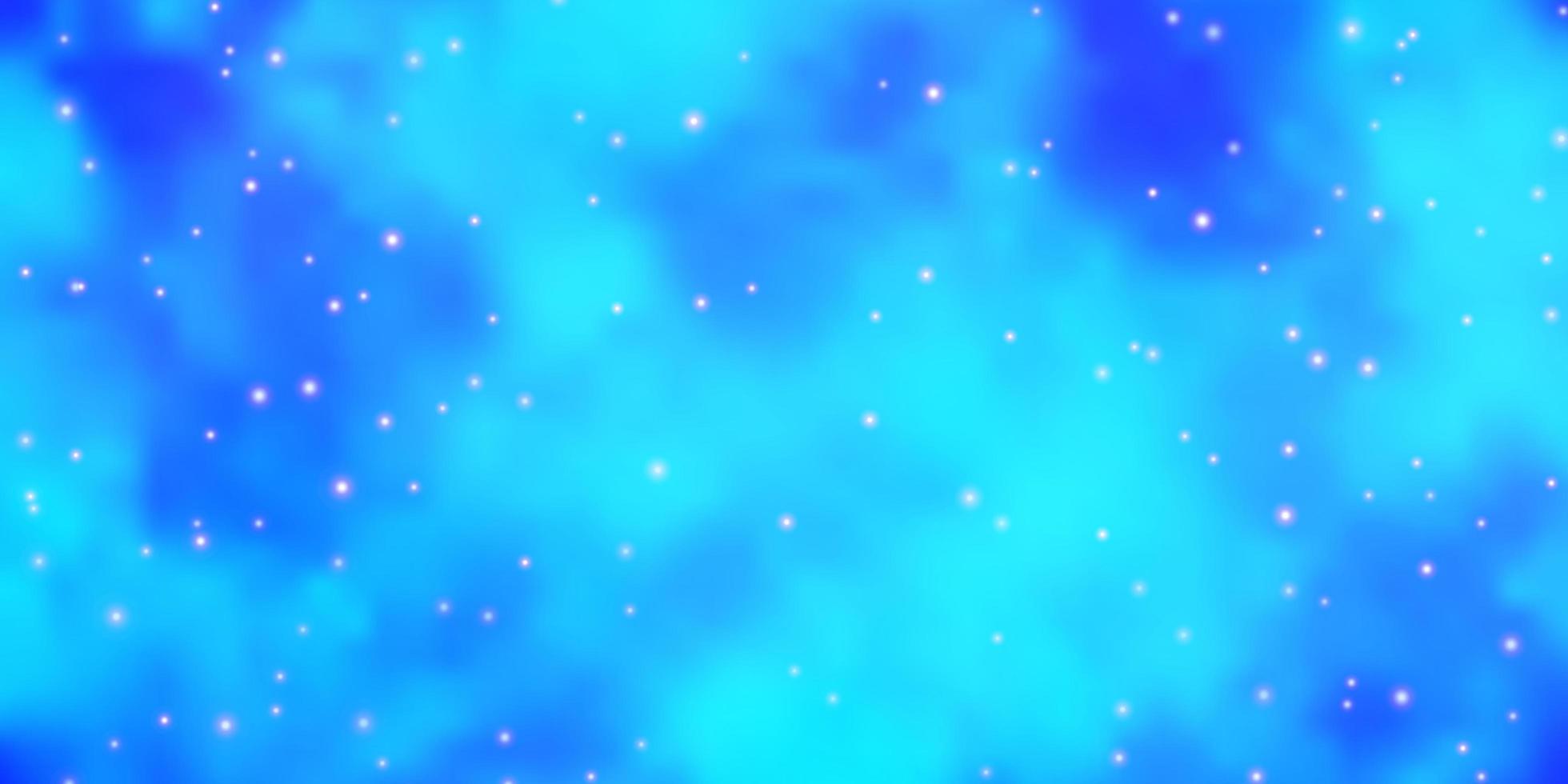 Light BLUE vector background with colorful stars