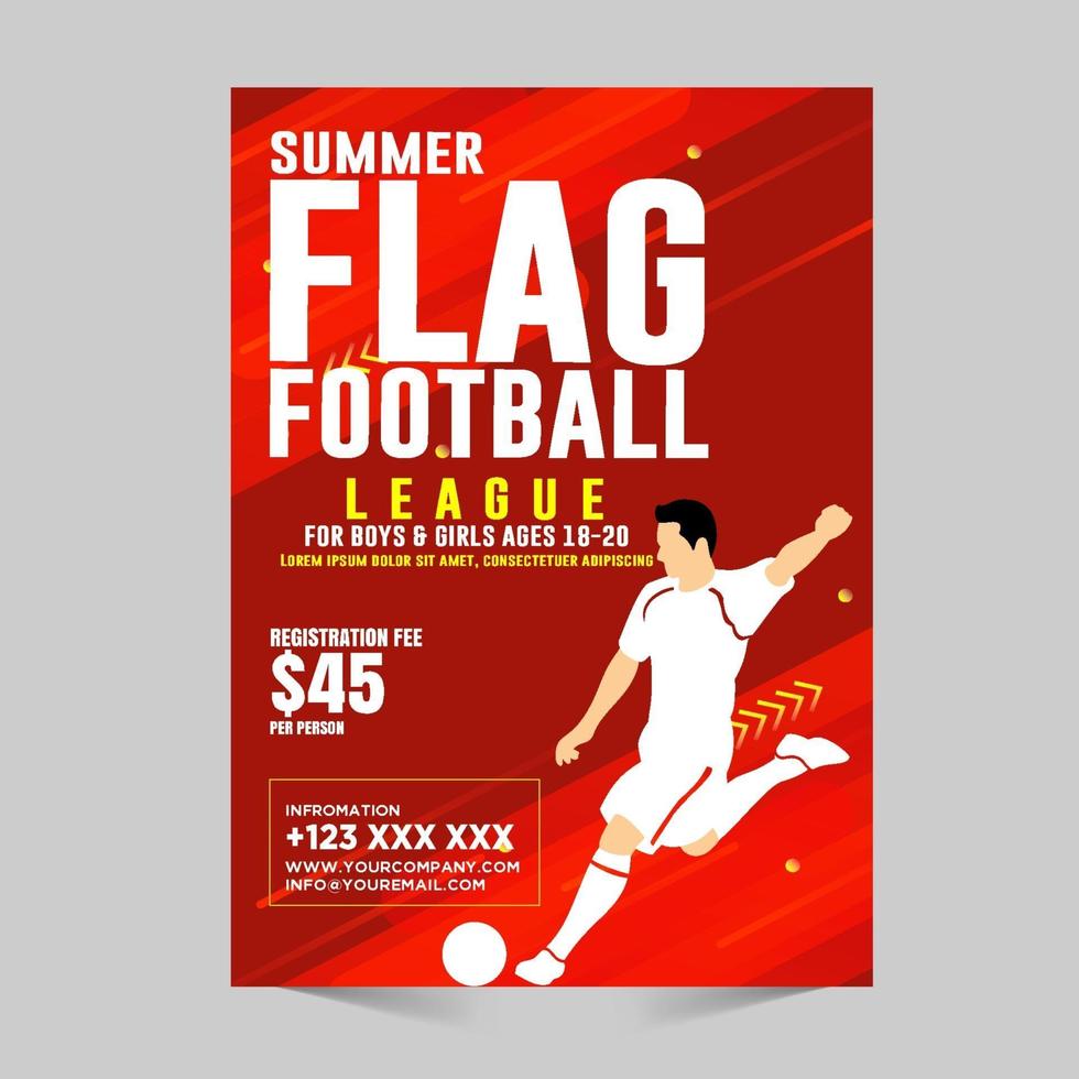 Sports Flyer Template Design for Sports Club vector