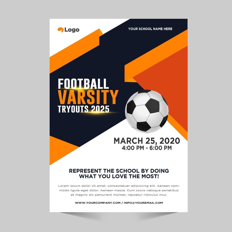 Sports Flyer Template Design for Sports Club vector