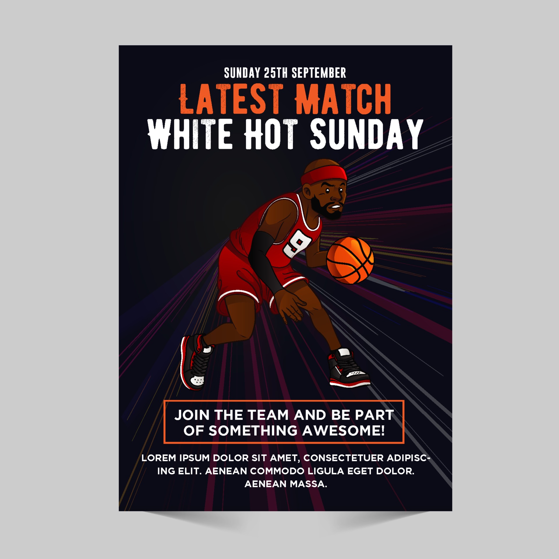Sports Flyer Template Design for Sports Club 20 Vector Art at Inside Sports Flyer Template Free
