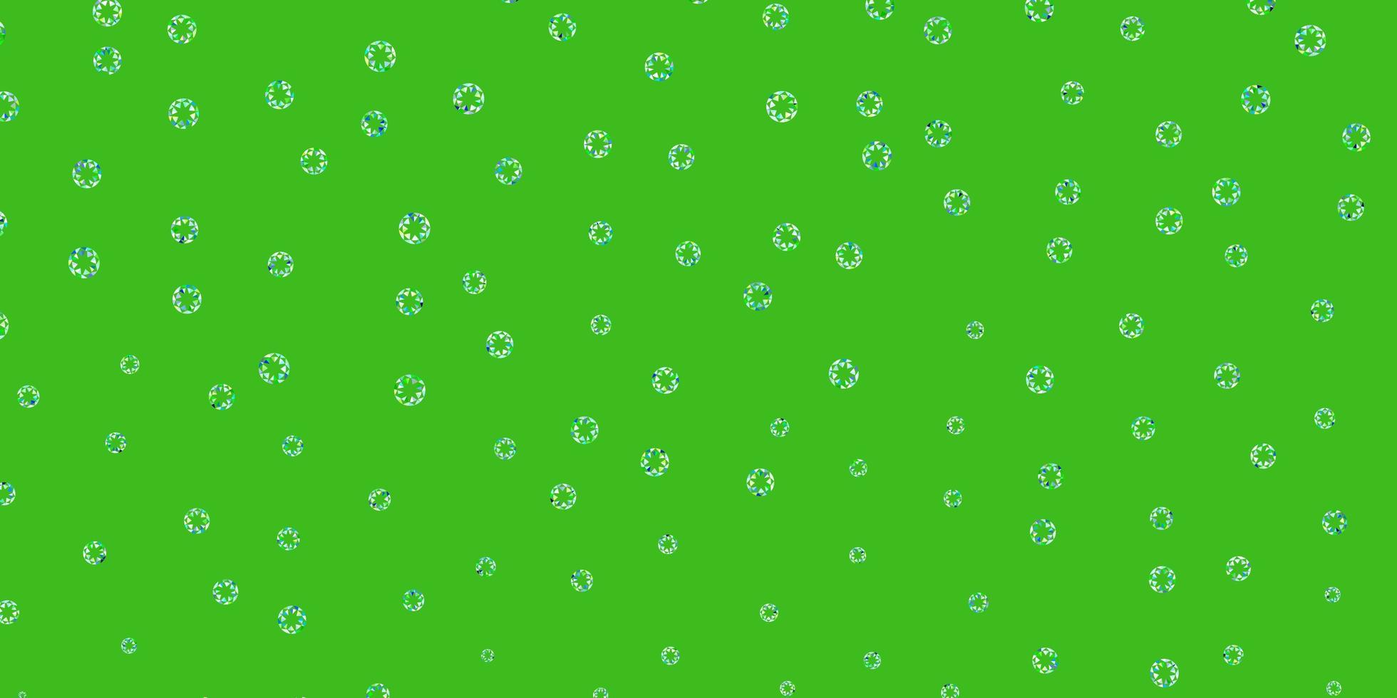 patrón de vector verde azul claro con esferas