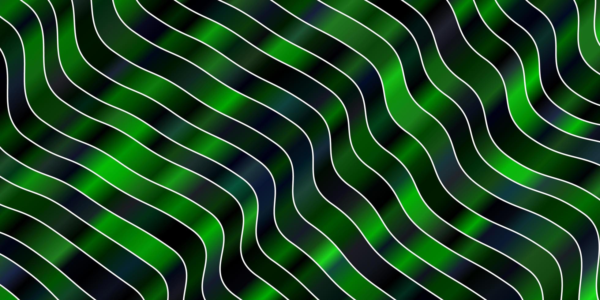 Dark Green vector pattern with curves