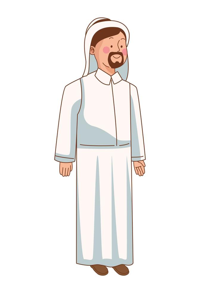 Muslim man character vector