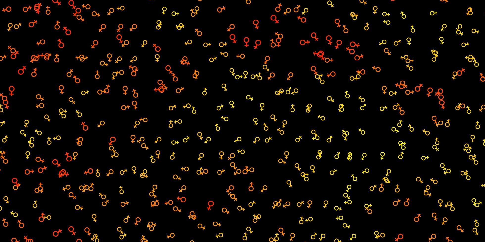 Dark Yellow vector texture with religion symbols