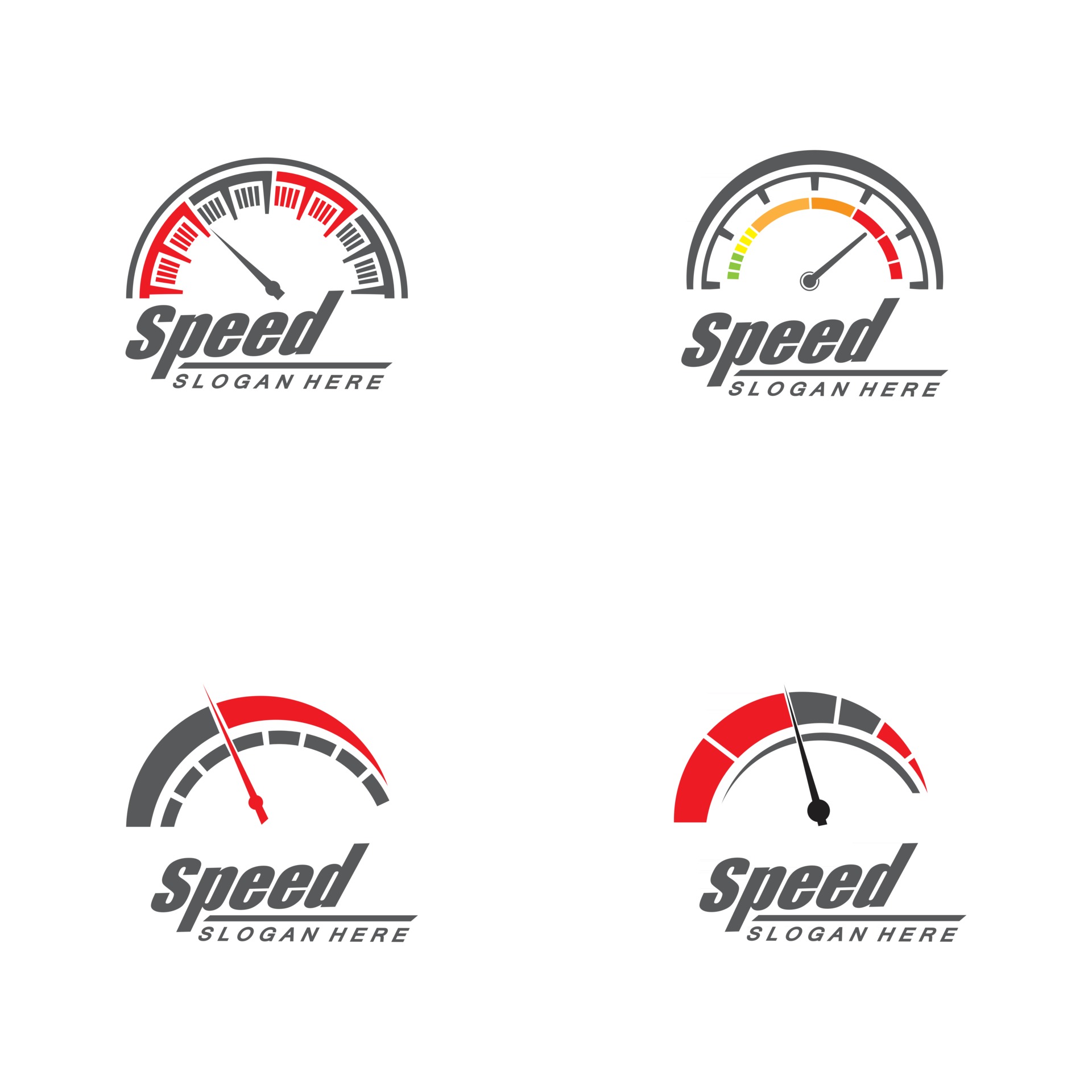 Speed logo design silhouette speedometer 2532925 Vector ...