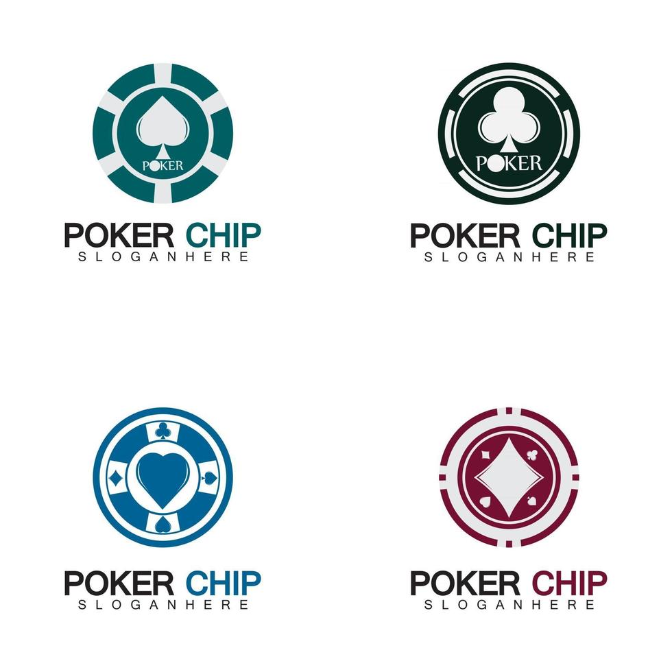 icono de chip de casino icono de vector de chip de póquer logo