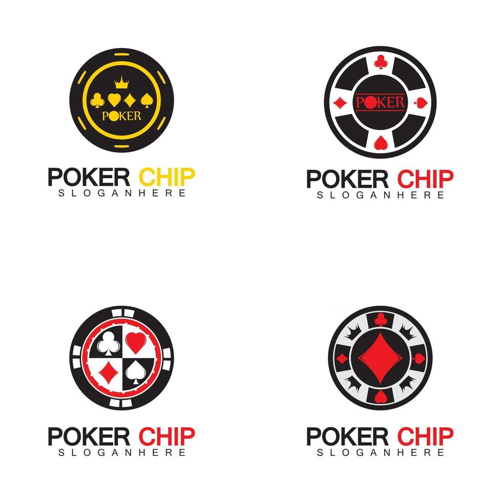 Casino chip icon poker chip vector icon logo