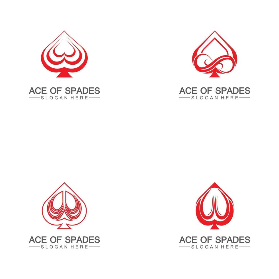 Ace of Spades icon logo design vector