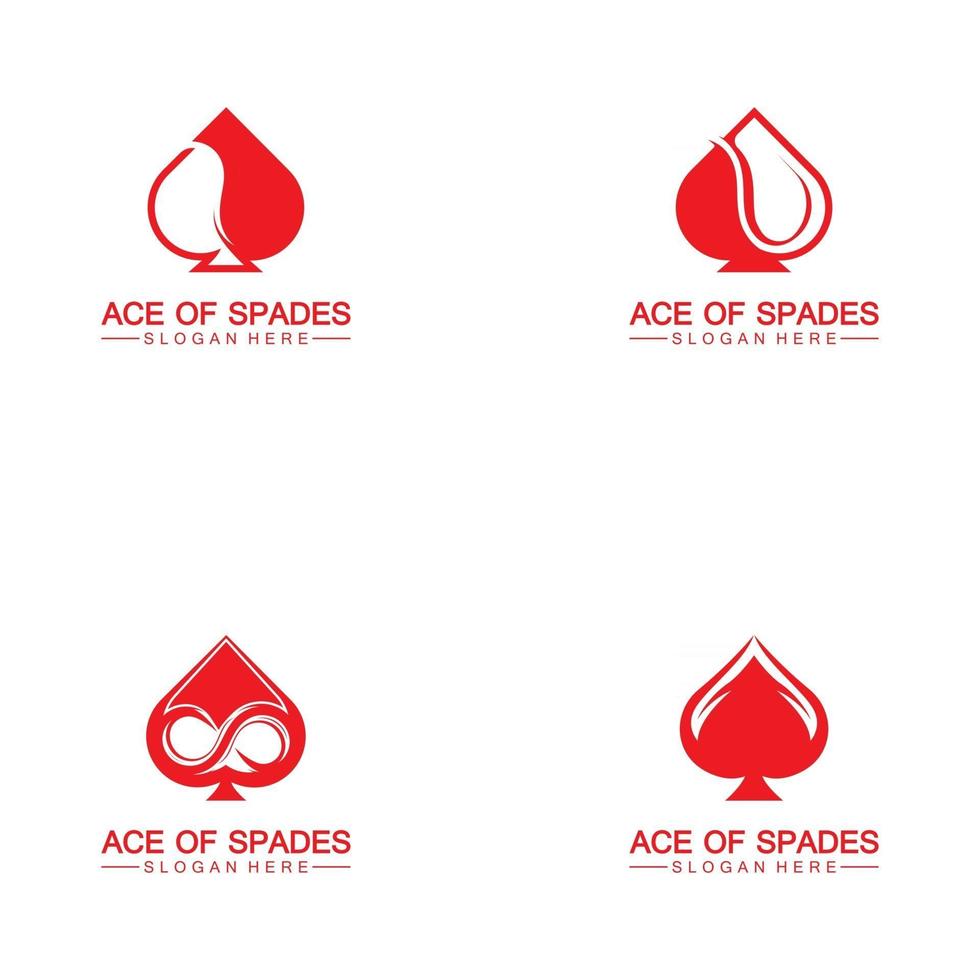 Ace of Spades icon logo design vector