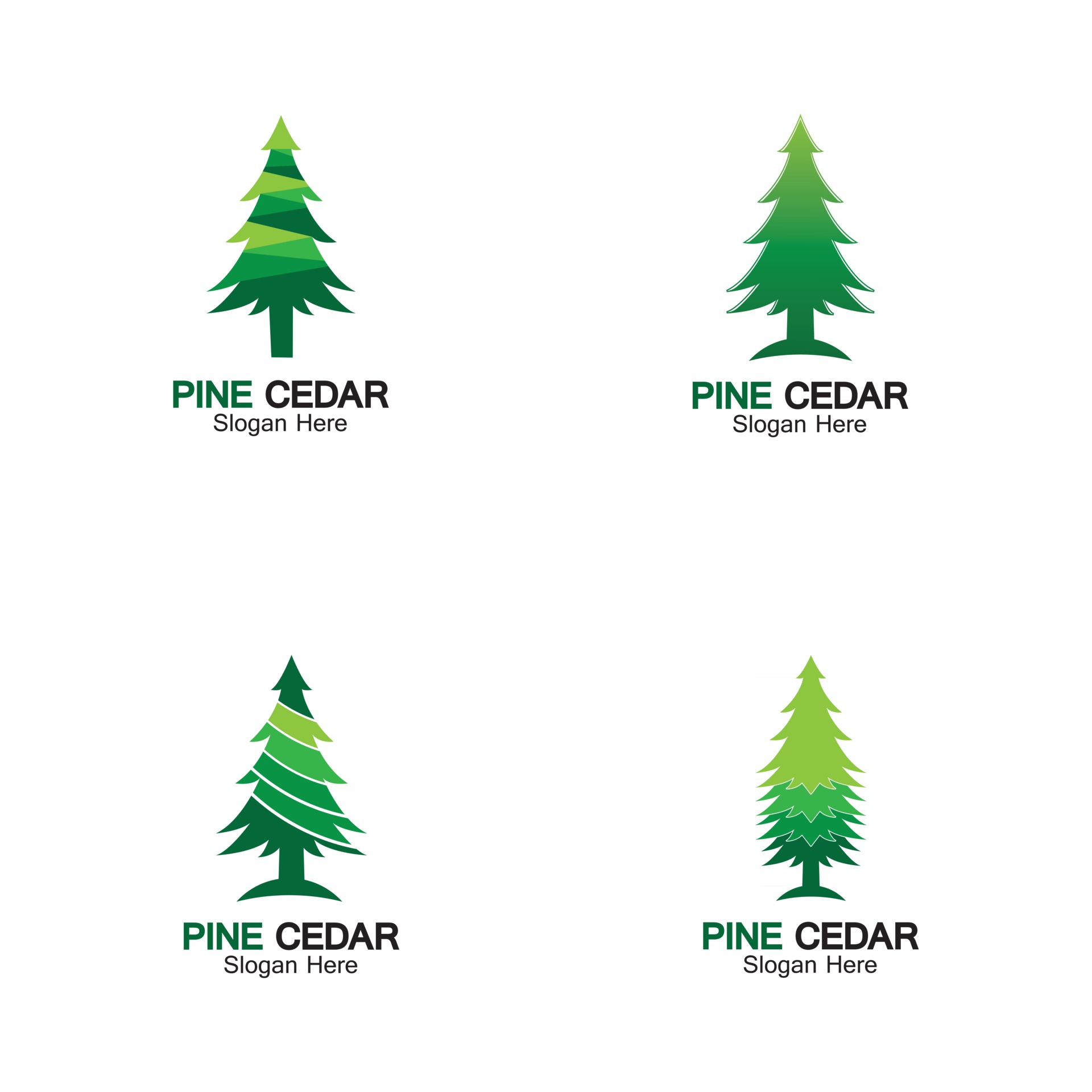 Cedar tree logo template vector icon design 2533050 Vector Art at Vecteezy
