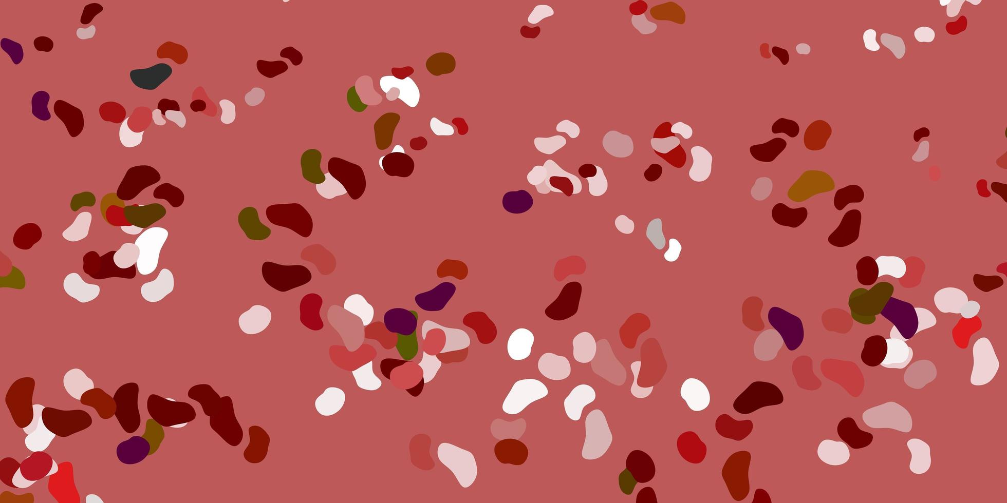 textura de vector rojo claro con formas de memphis