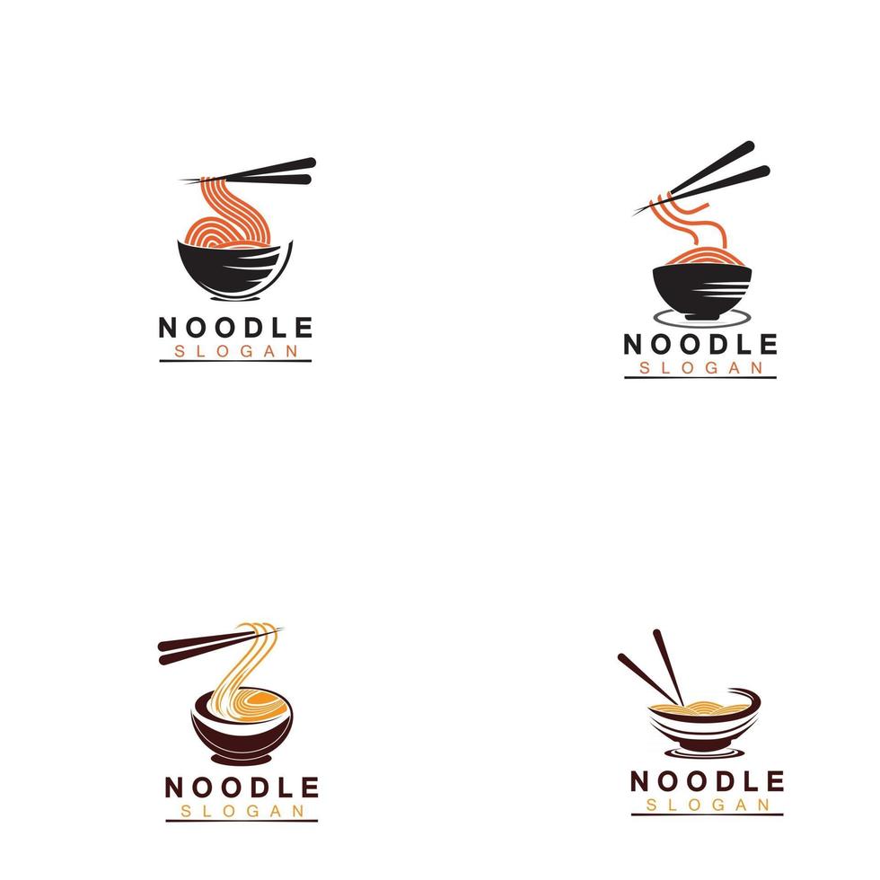 Noodle logo Vector Icon llustration design