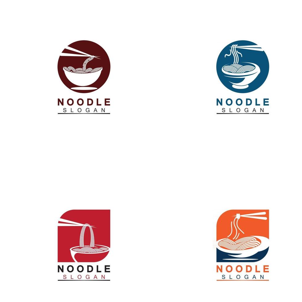 Noodle logo Vector Icon llustration design