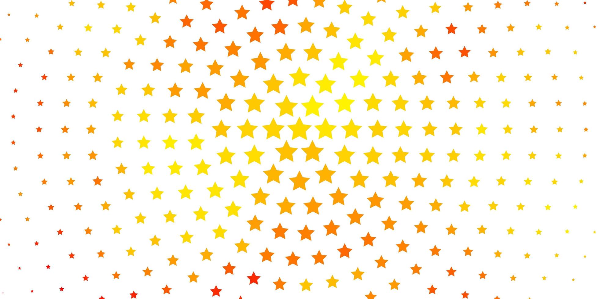Light Orange vector background with small and big stars
