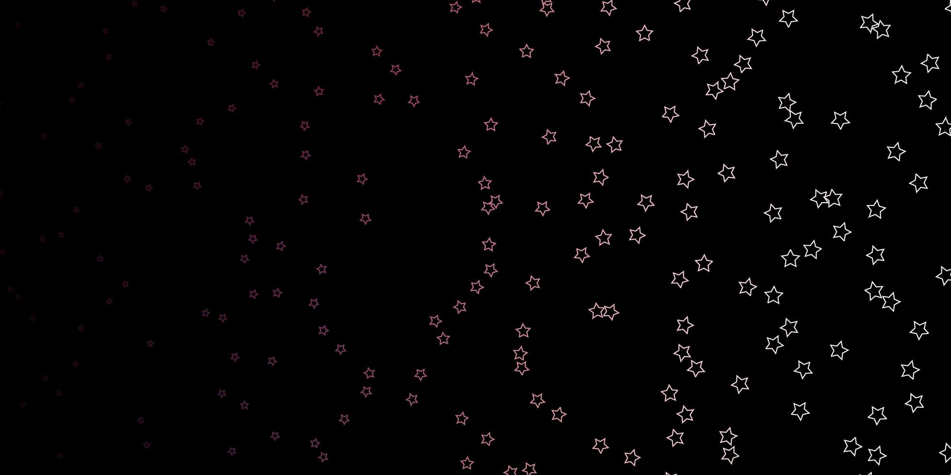 Dark Pink vector background with colorful stars