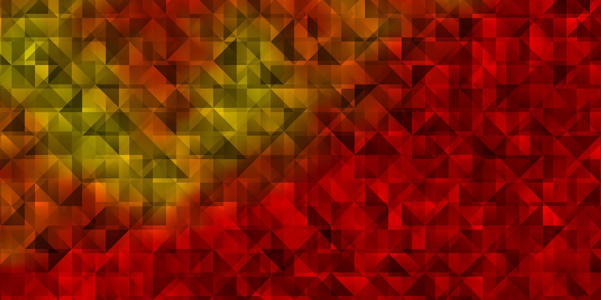 Light Red Yellow vector background with triangles