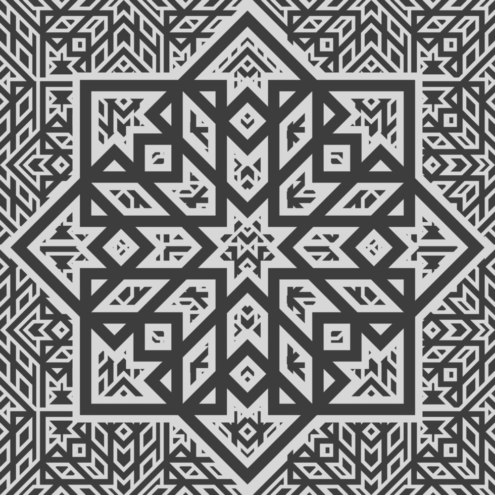 Geometric fabric abstract ethnic pattern vector