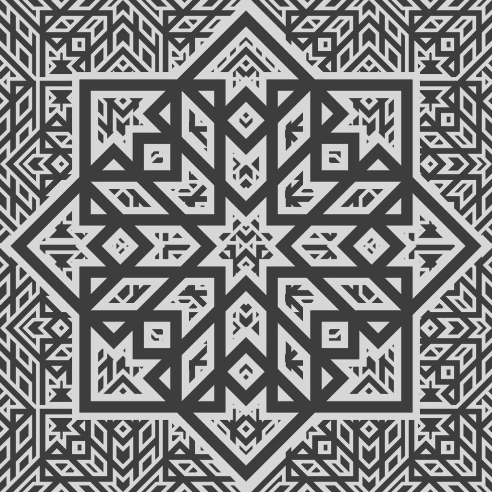 Geometric fabric abstract ethnic pattern vector