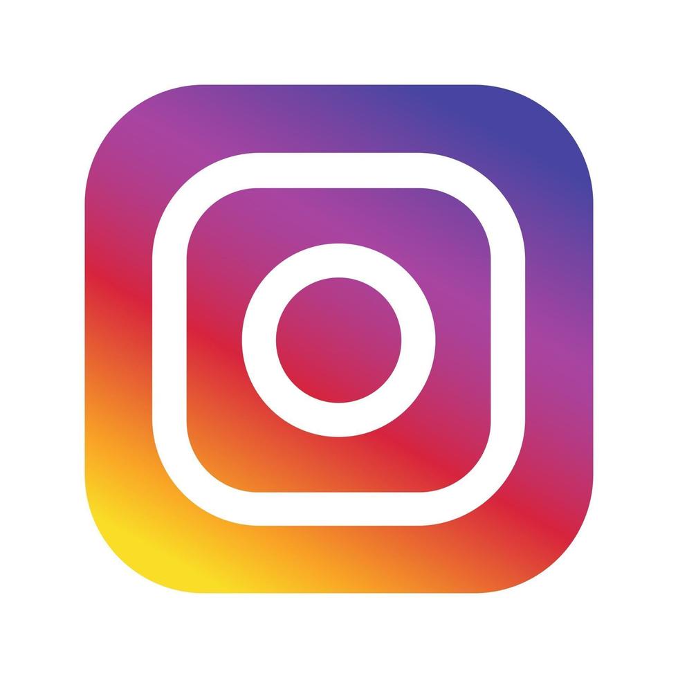 icono de redes sociales logo de instagram vector