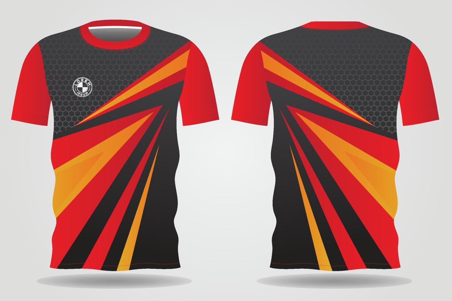 Plantilla de camiseta deportiva para uniformes de equipos y diseño de camisetas de fútbol. vector