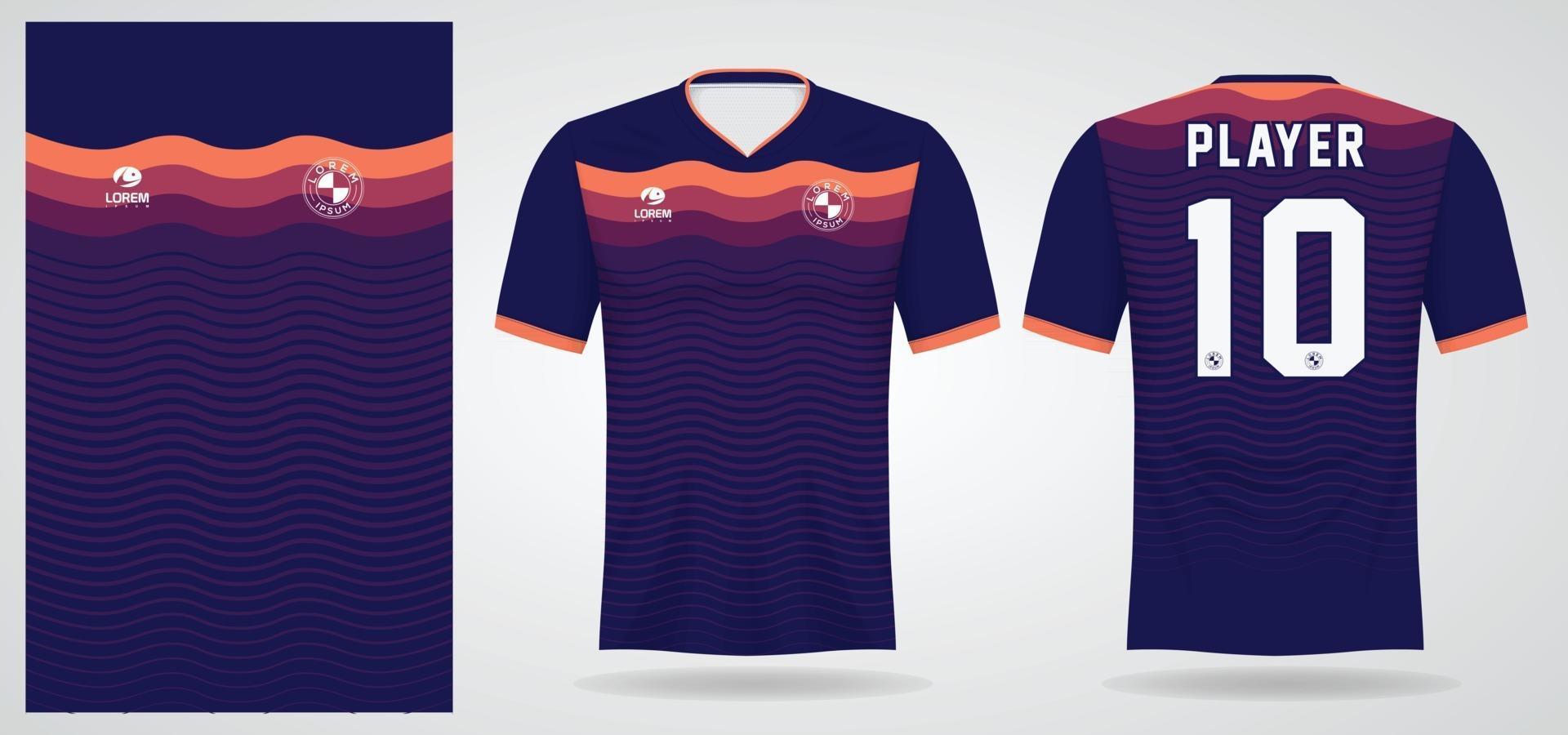 Plantilla de camiseta deportiva para uniformes de equipos y diseño de camisetas de fútbol. vector