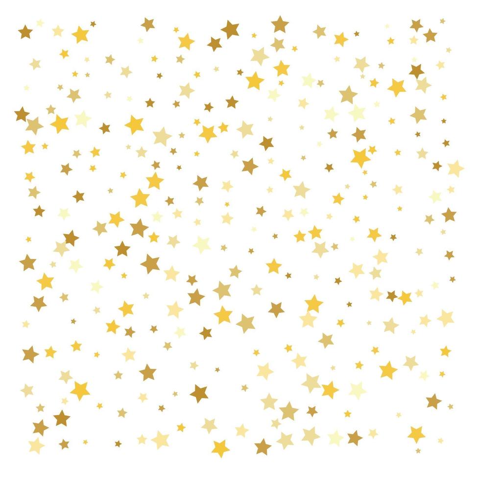 Gold stars Confetti celebration vector