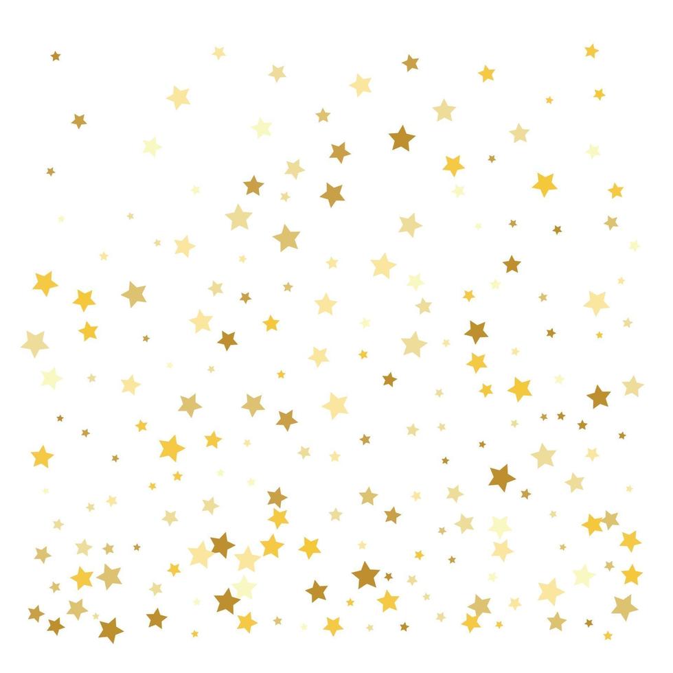 Gold stars Confetti celebration vector