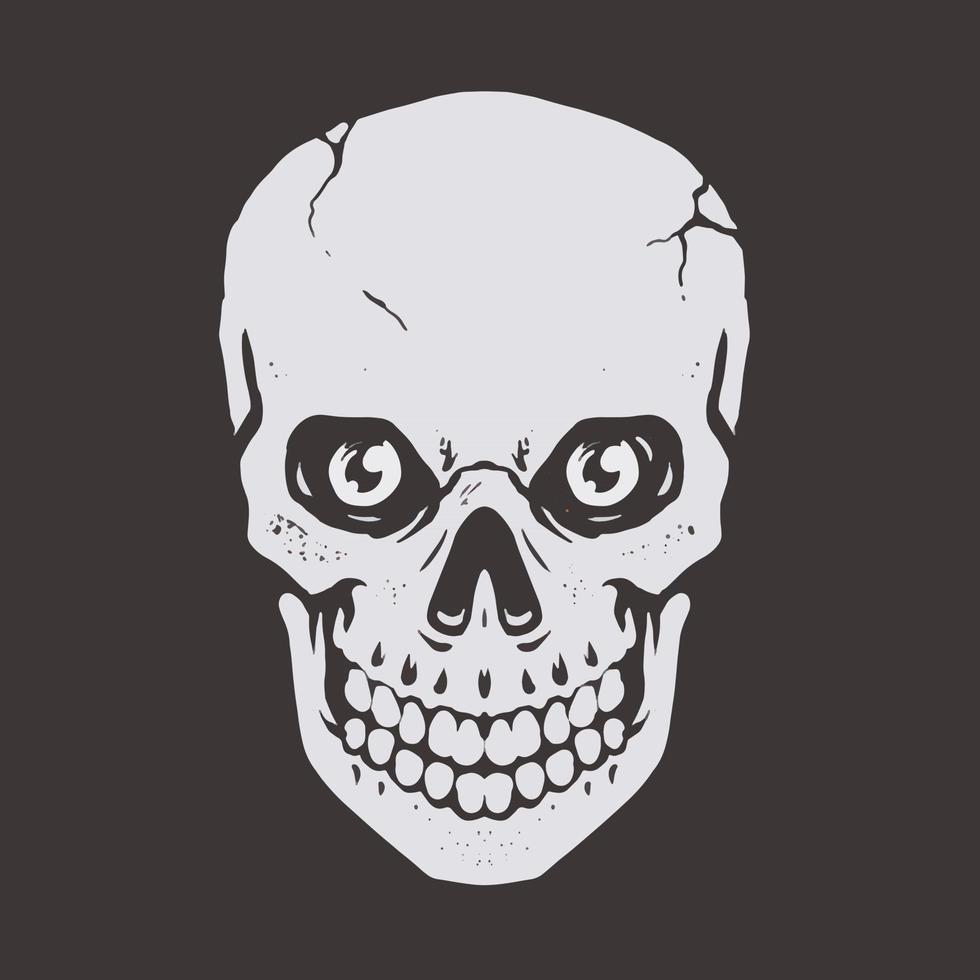 skull handdrawn illustration vector