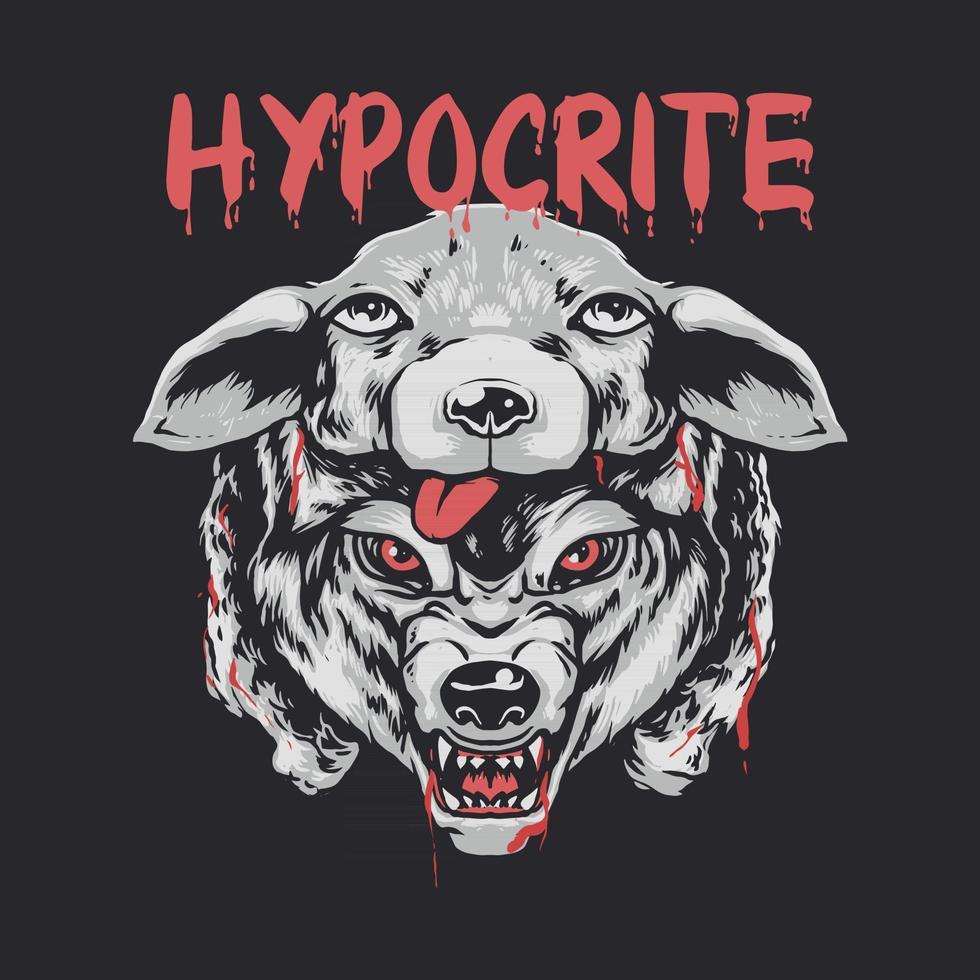 Wolf in sheeps clothing vector