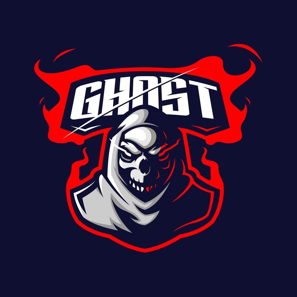 Ghost spooky logo vector