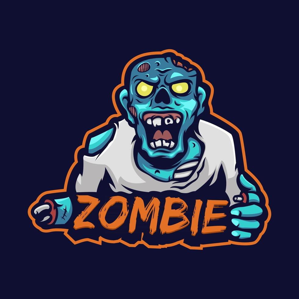 logo colorido zombie vector