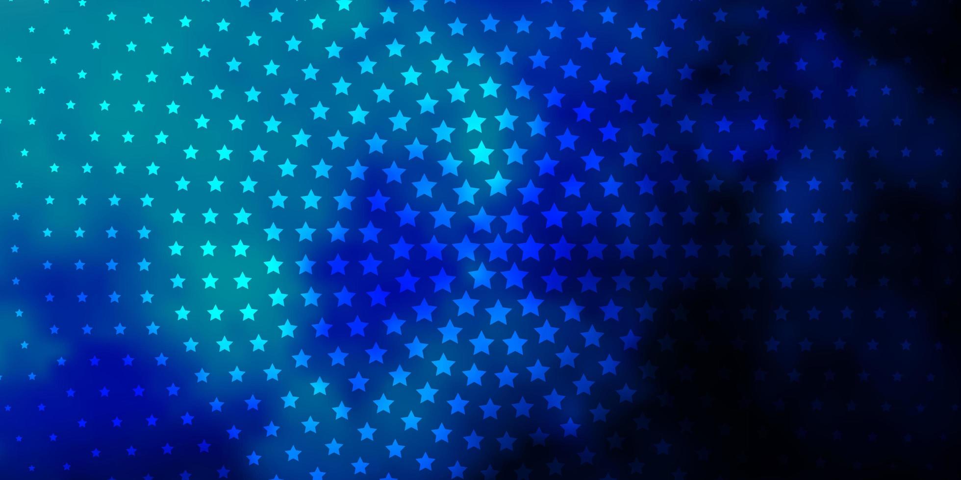Dark BLUE vector background with colorful stars
