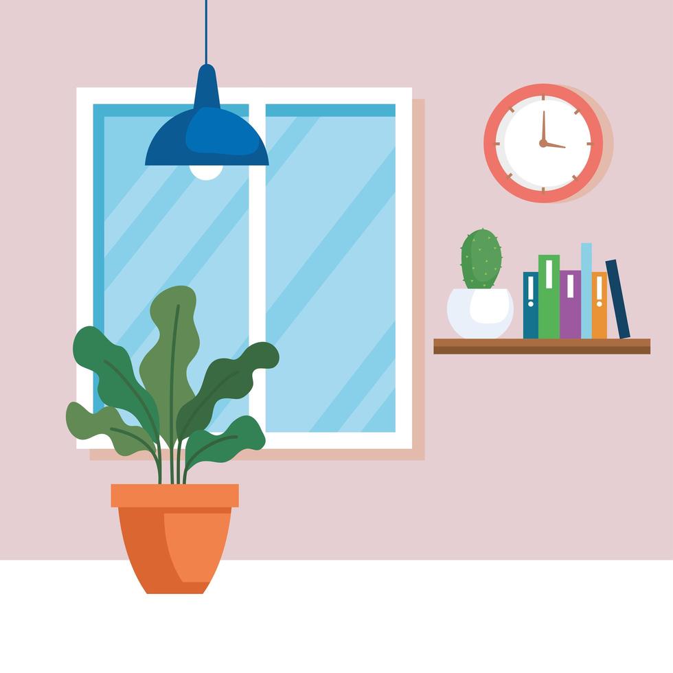 house place interior scene icon vector