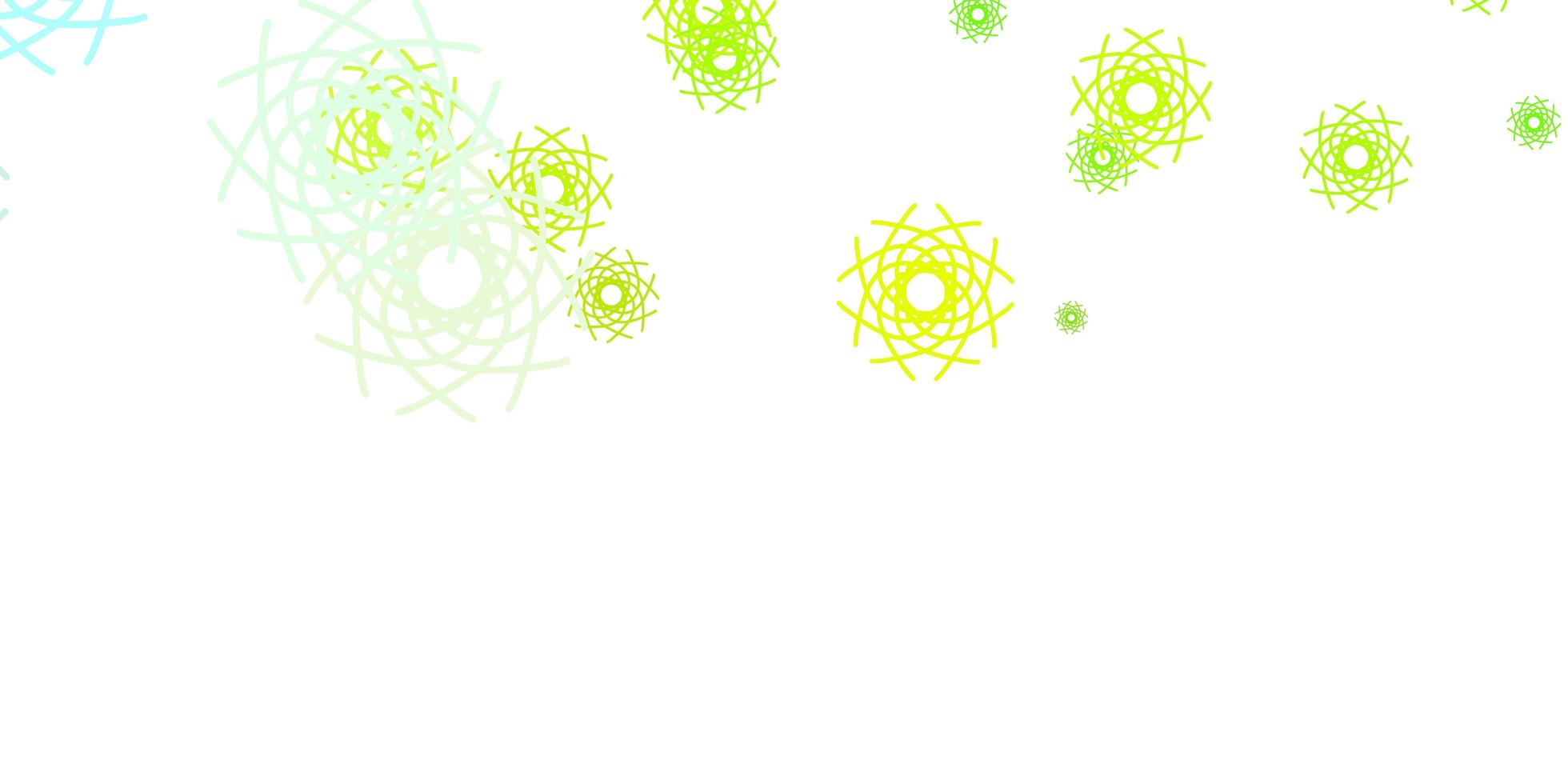 Light Green Yellow vector background with random forms