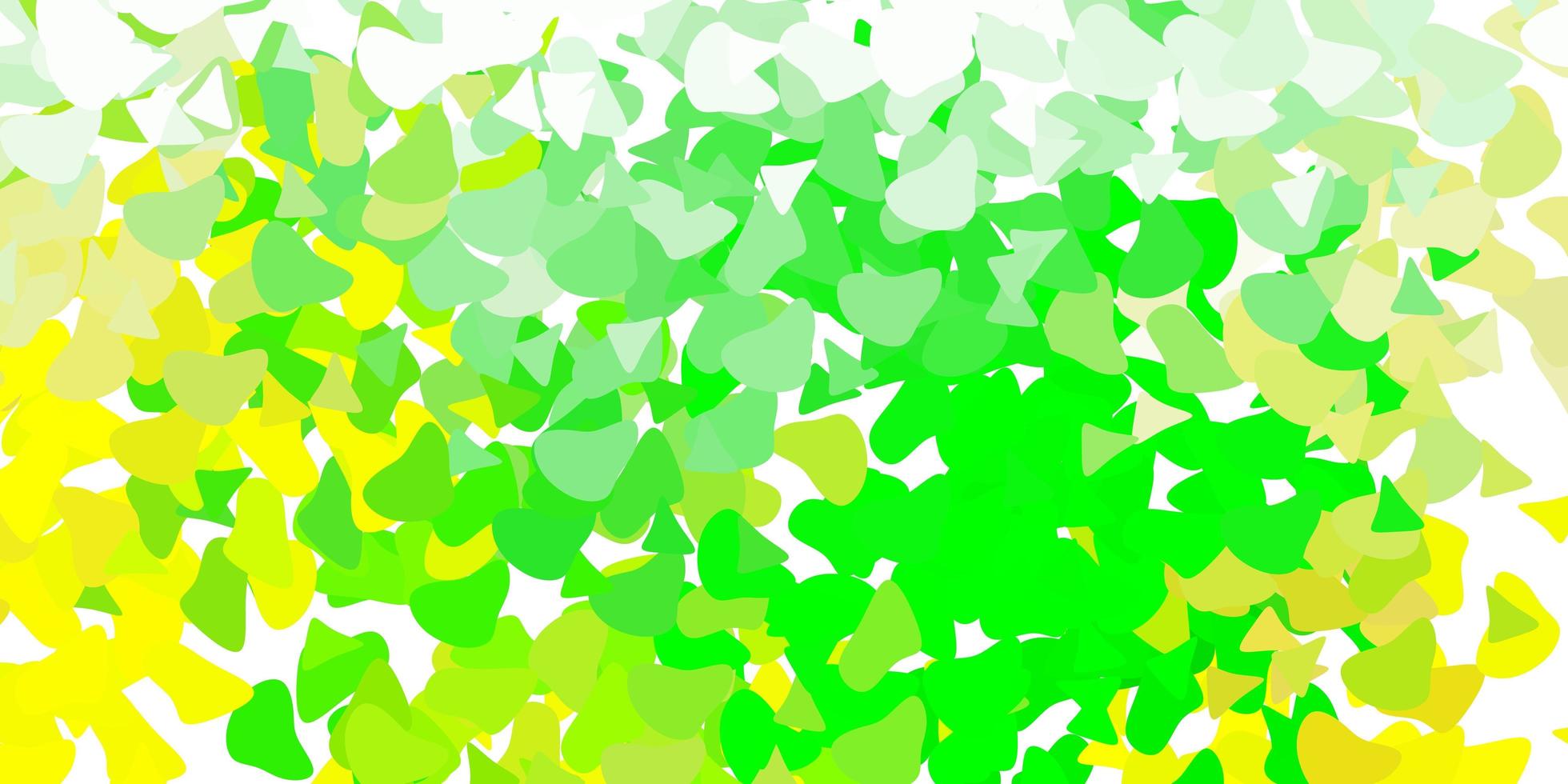 Light green yellow vector texture with memphis shapes