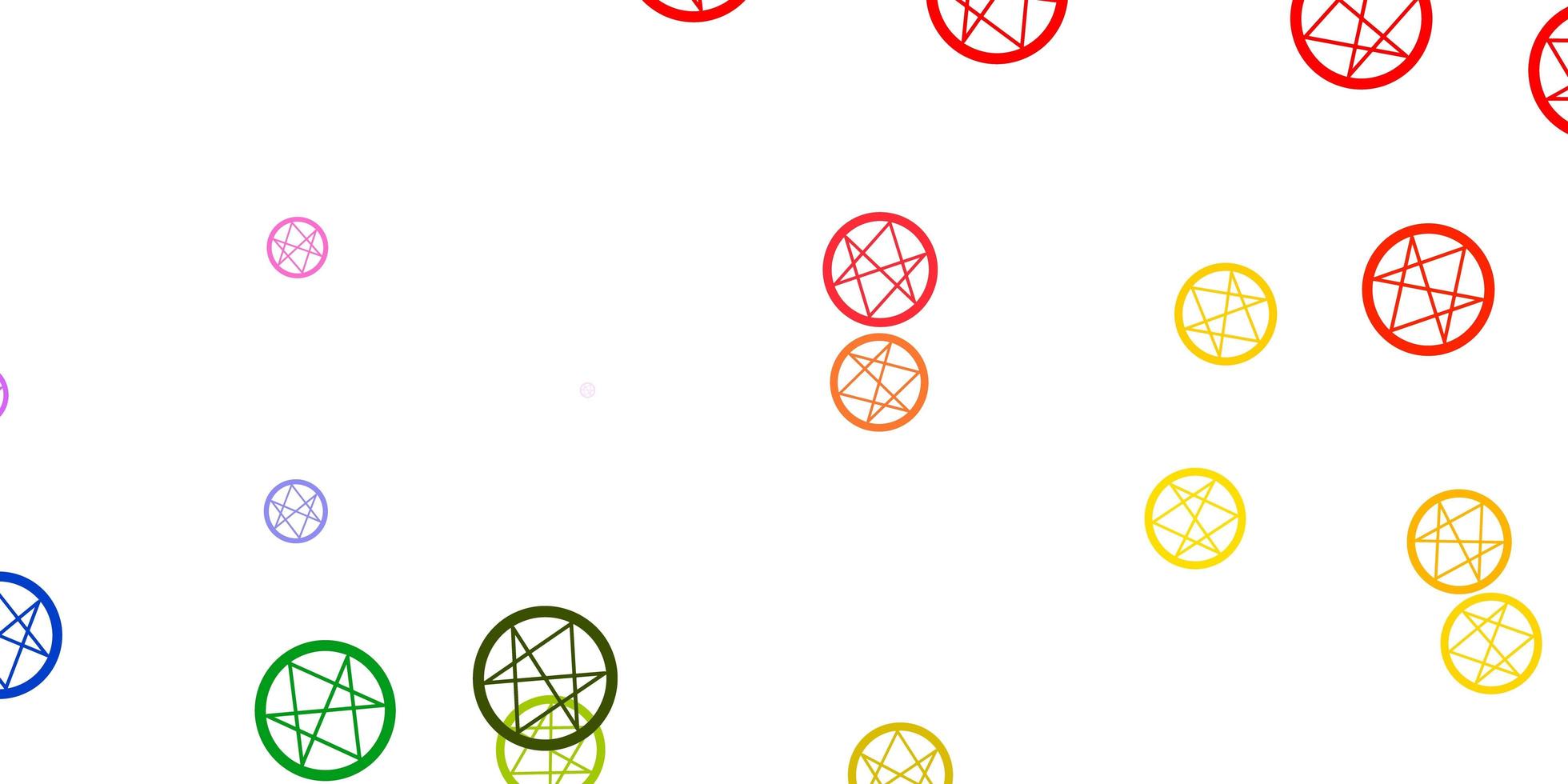 Light Multicolor vector pattern with magic elements