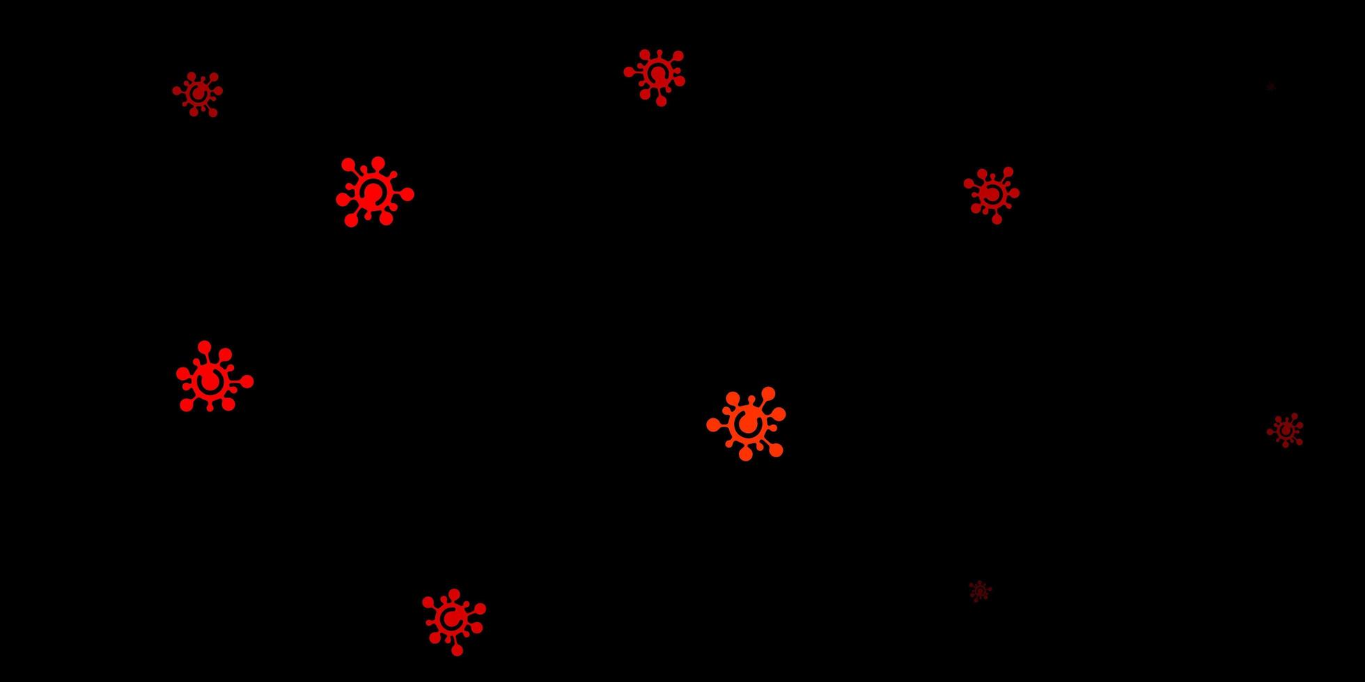 Plantilla de vector naranja oscuro con signos de gripe