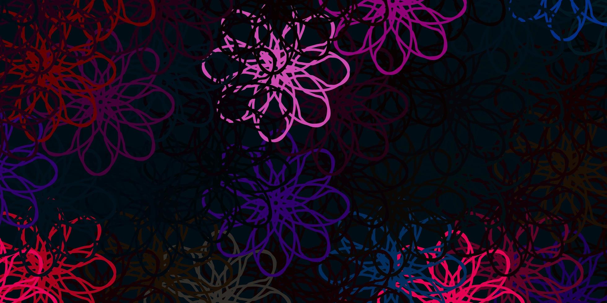 Light Multicolor vector pattern with curved lines