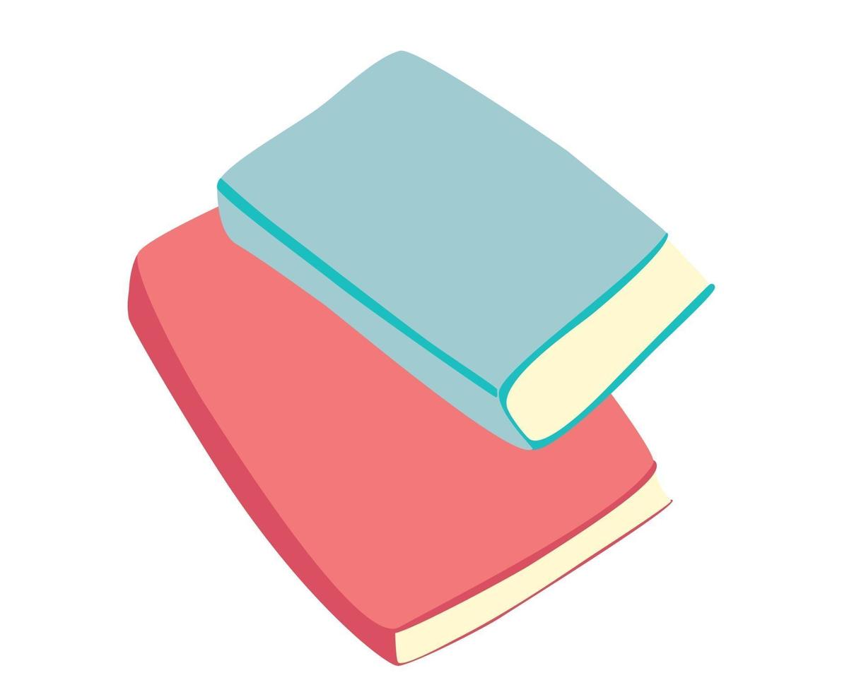 Pile of colorful books vector