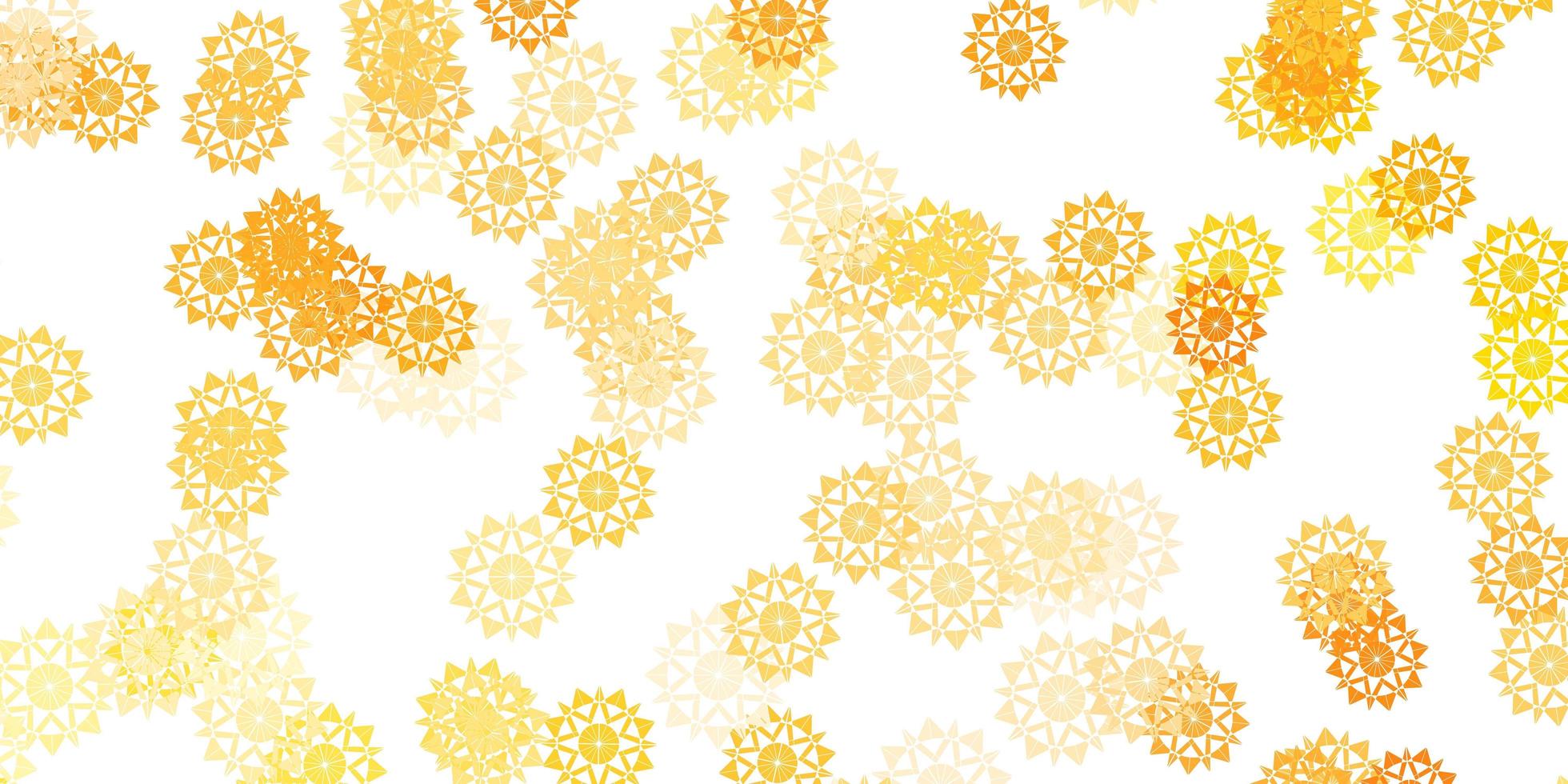 Light Orange vector layout with beautiful snowflakes