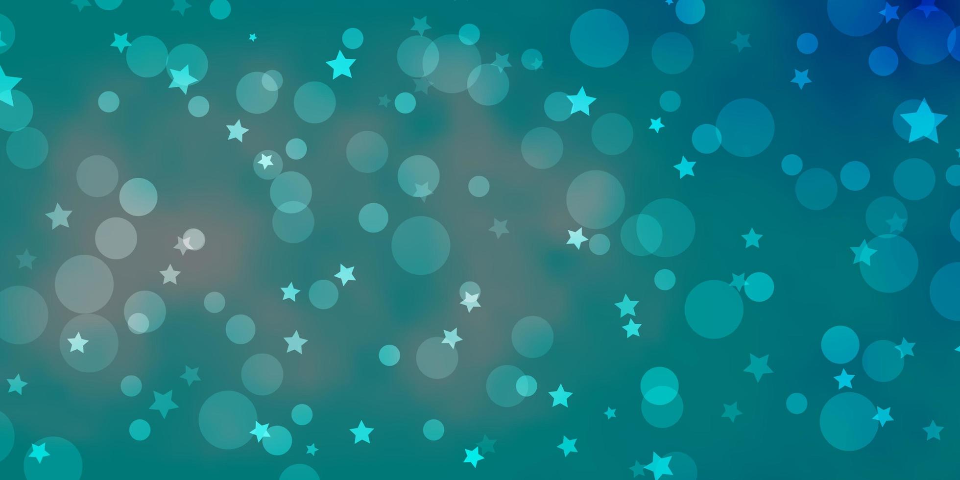 Light BLUE vector pattern with circles stars