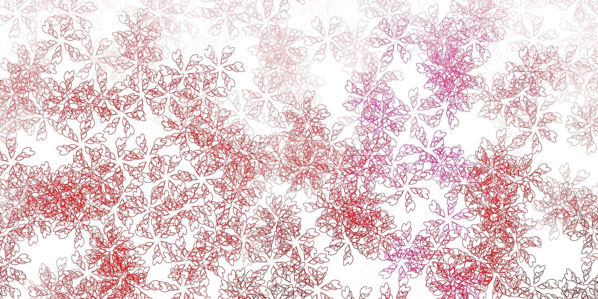 Light pink vector abstract texture with leaves