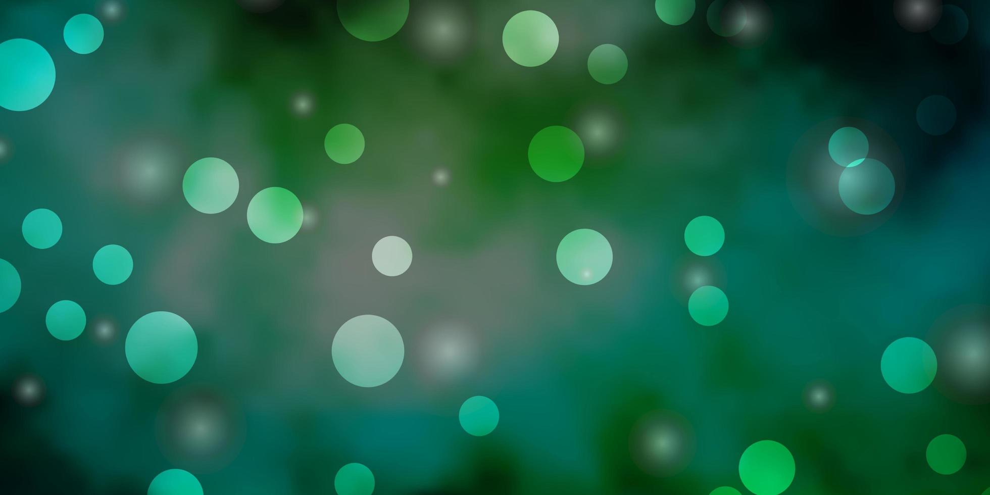 Light Blue Green vector template with circles stars