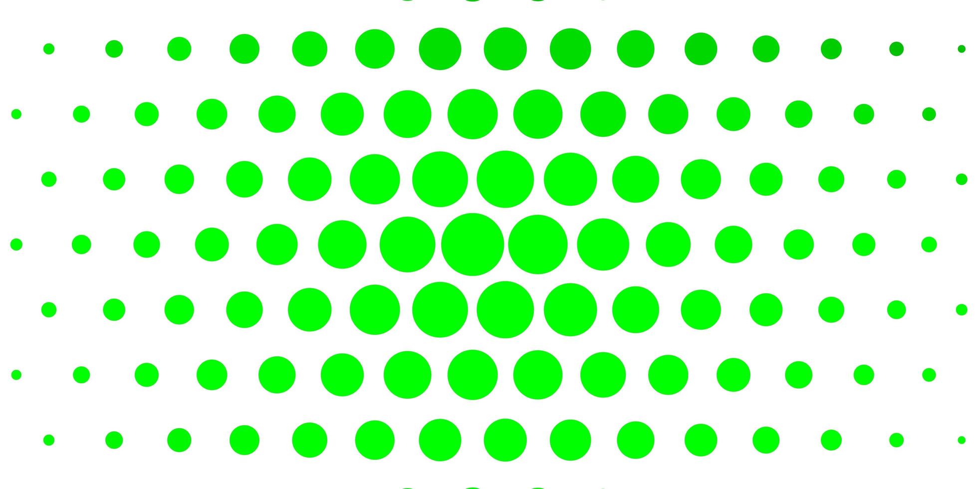Light Green vector backdrop with circles Colorful illustration with gradient dots in nature style Pattern for booklets leaflets